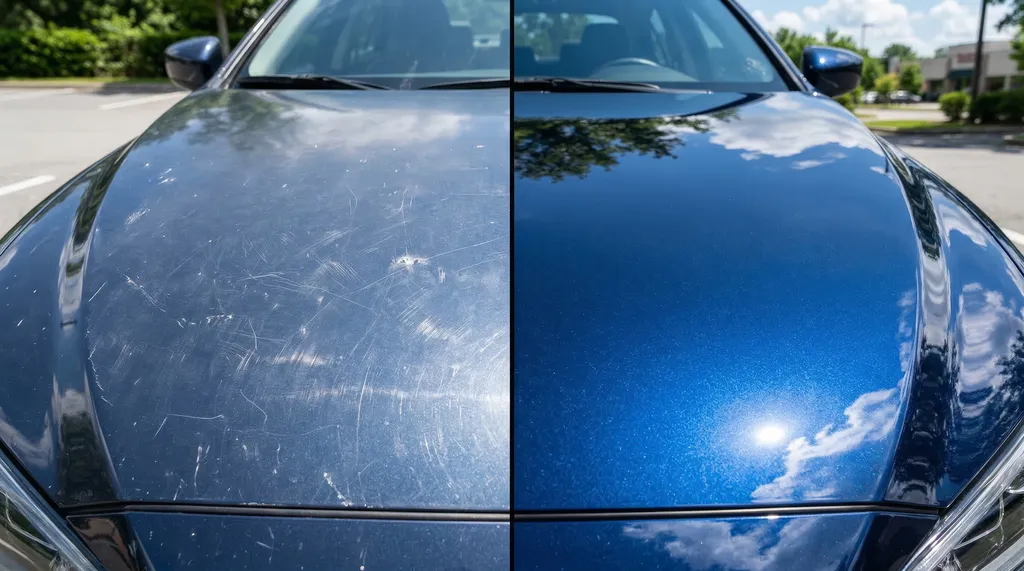 Éliminer les micro-rayures et fientes d'oiseaux incrustées sur carrosserie à Cagnes-sur-Mer proche de Saint-Laurent-du-Var