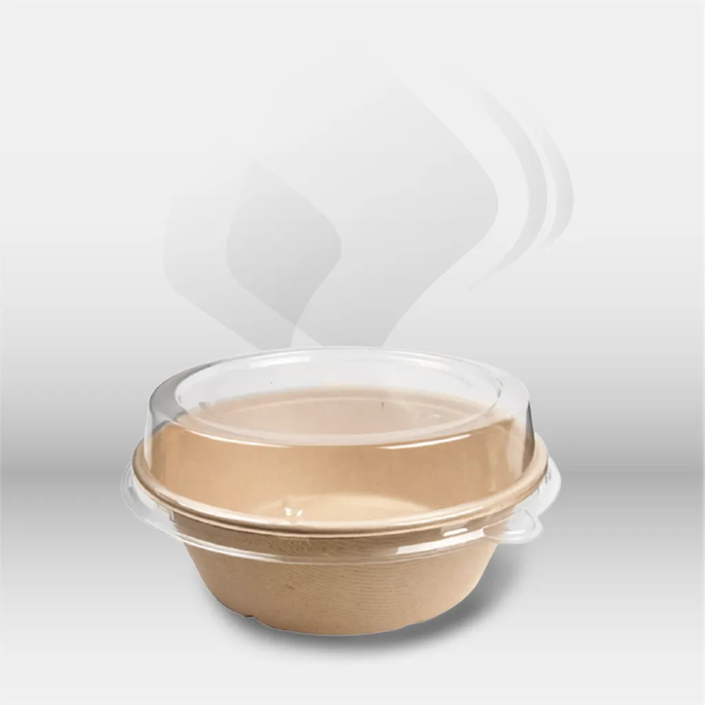 Bols à emporter ronds en carton Garcia de Pou pour restauration professionnelle, idéals pour traiteurs, restaurants et vente à emporter, assurant une solution pratique, écologique et résistante pour le transport des préparations alimentaires – disponibles
