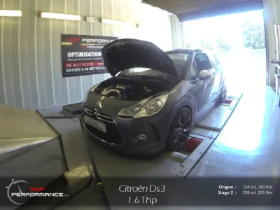 Reprogrammation sur mesure citroën ds3 1.6 thp 156 cv