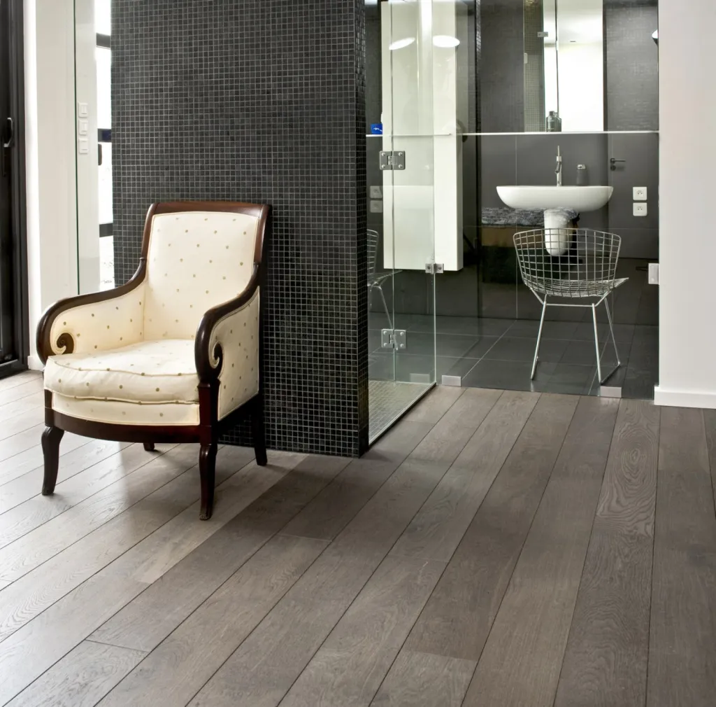 parquet brossé huilé gris