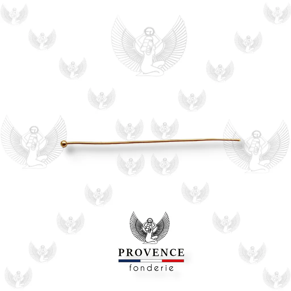 Clou tête boule Plaque or 3µ