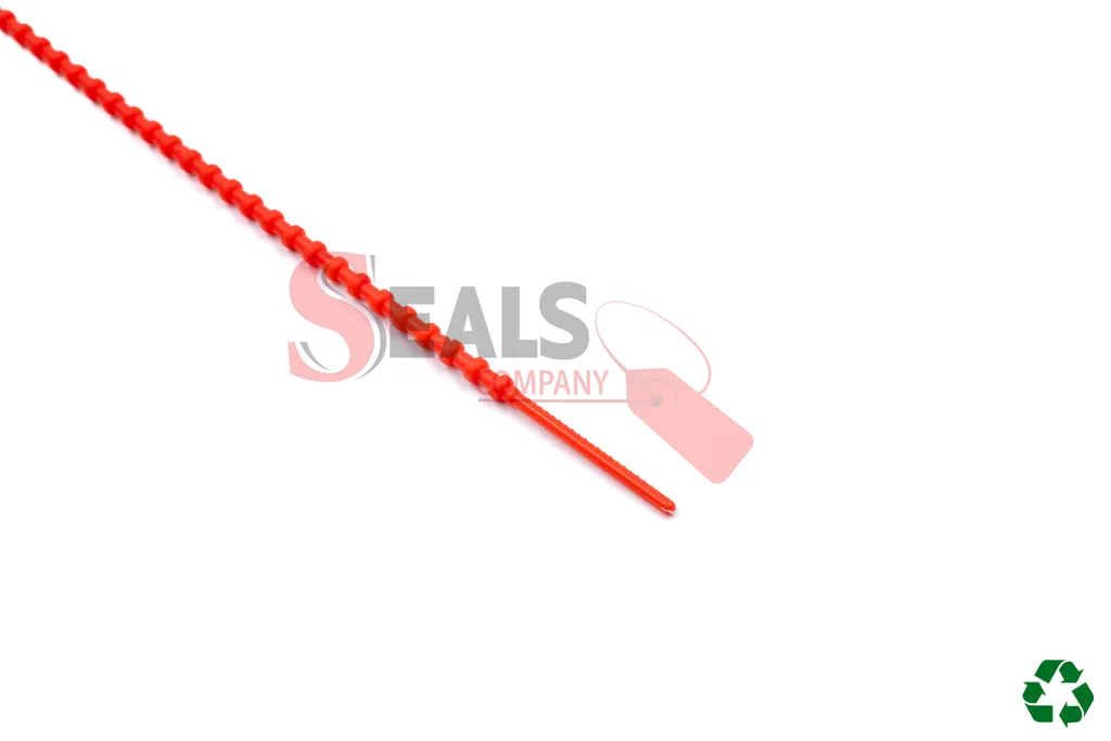Scellé réglable BASICSEALS 400 à crantage sécurisé, résistance 17 kgf, ISO PAS 17712, traçabilité et conformité C-TPAT
