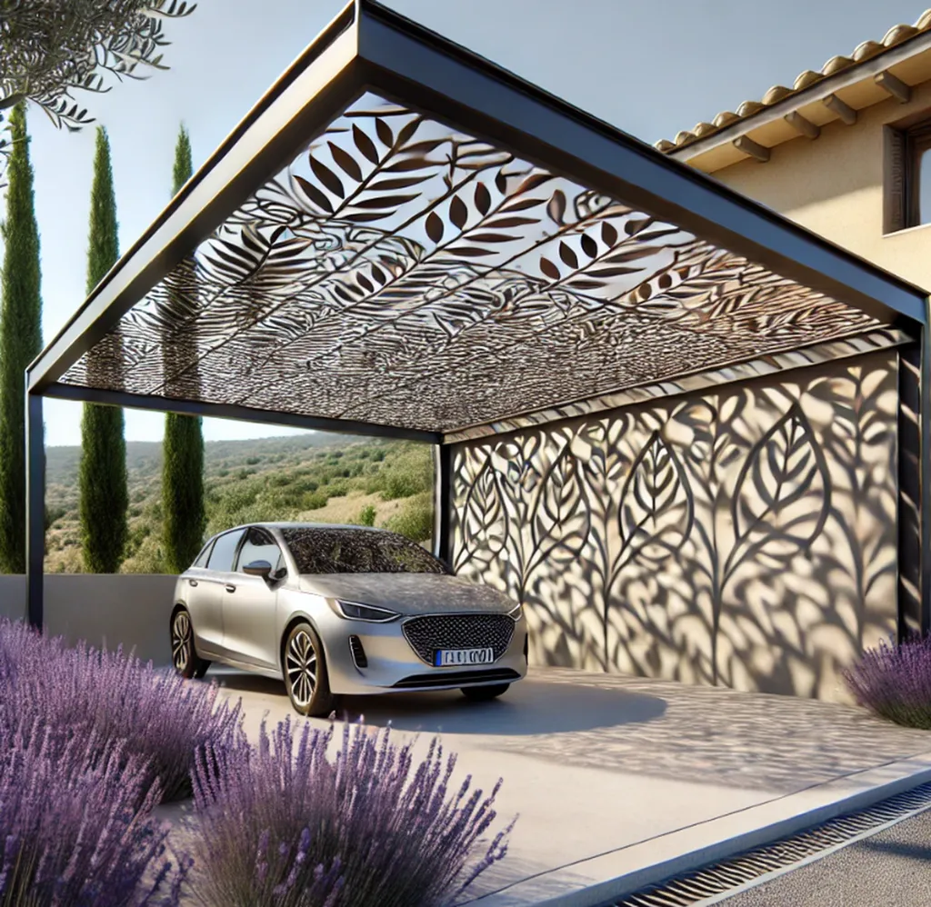 carport ferronnerie sur mesure abri voiture découpe laser Aix en Provence