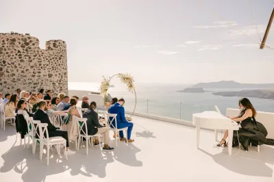 cérémonie de mariage santorin