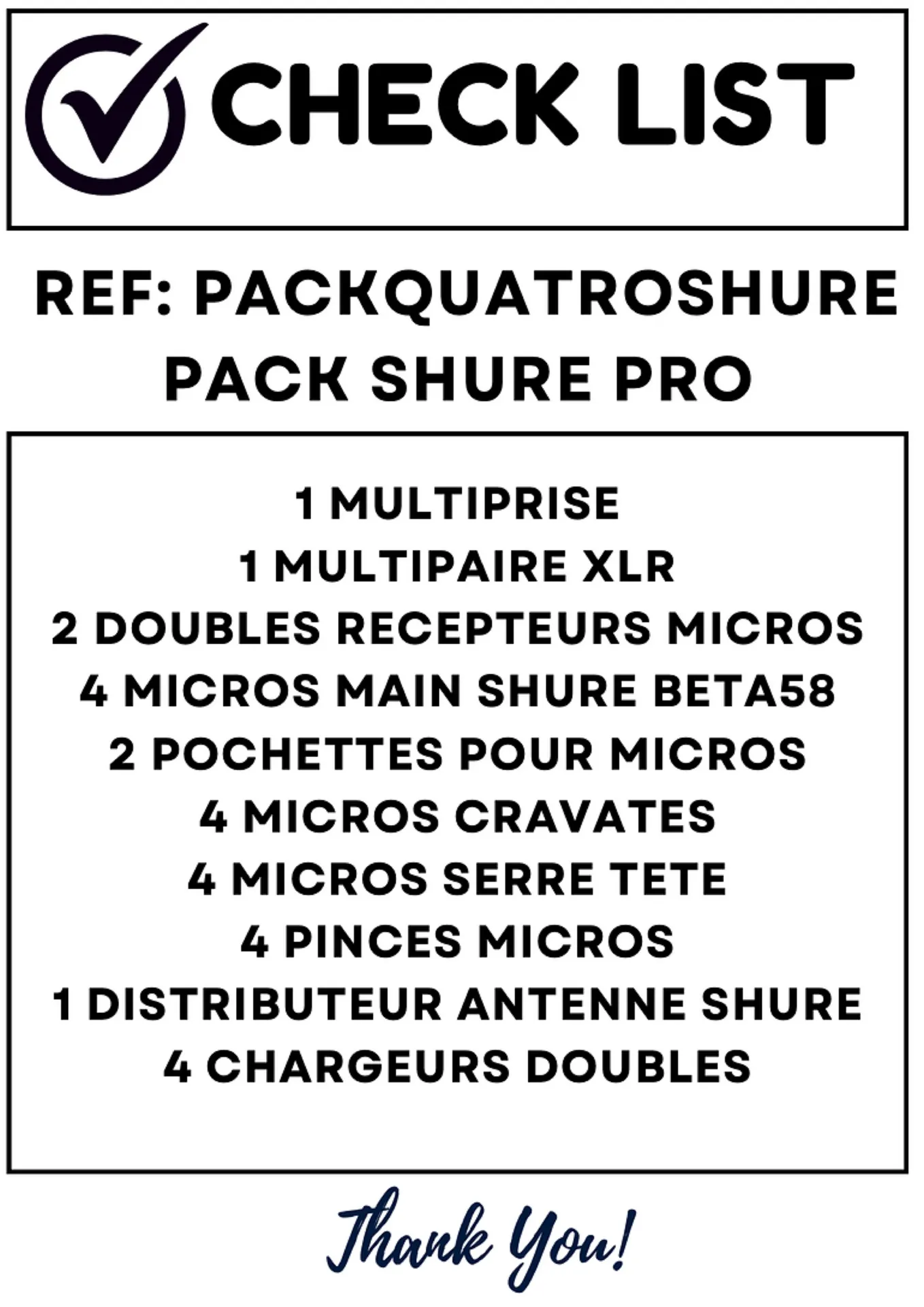 PACK QUATRO SHURE PRO