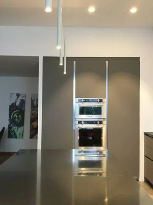 colonne encastrée avec gorge verticale inox brossé lyon