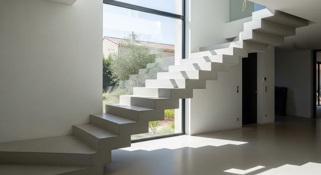 Concevoir des escaliers béton sur mesure et éléments architecturaux pour la construction de maison individuelle à Hyères et dans le Var