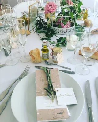 Menu de mariage bohème