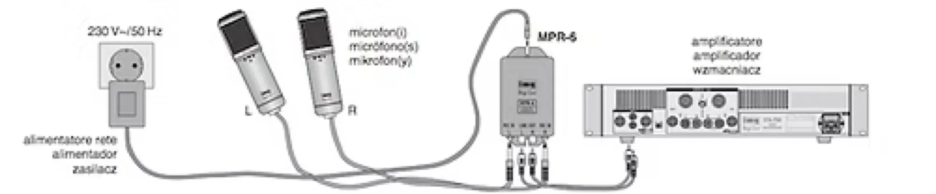 PREAMPLIFICATEUR MICROS STAGELINE MPR-6