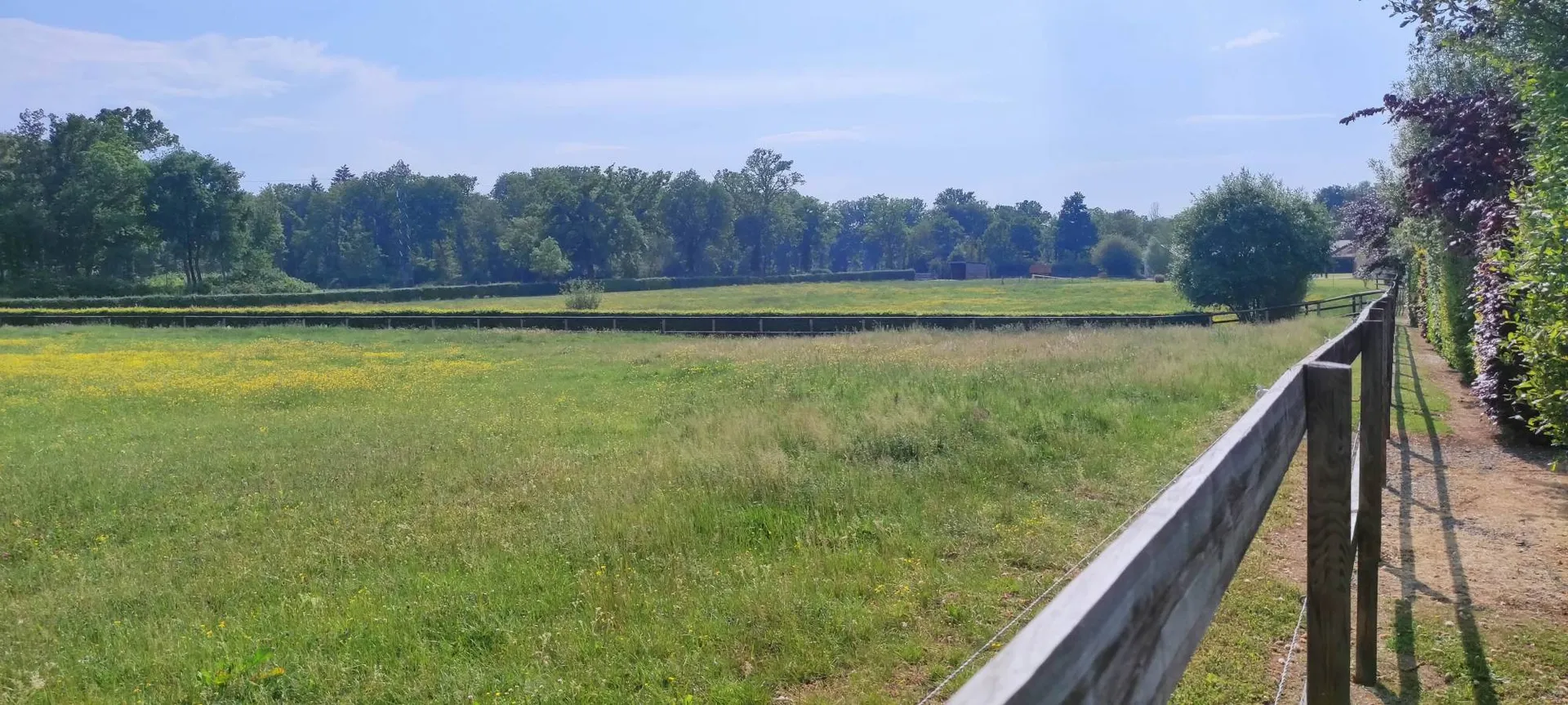 Acquisition, à 5 minutes de la gare de MEZIDON-CANON (14270) et à 30 minutes de CAEN (14000) et de CABOURG (14390), propriété équestre de caractère avec forage, paddocks, hangar et maison familiale.