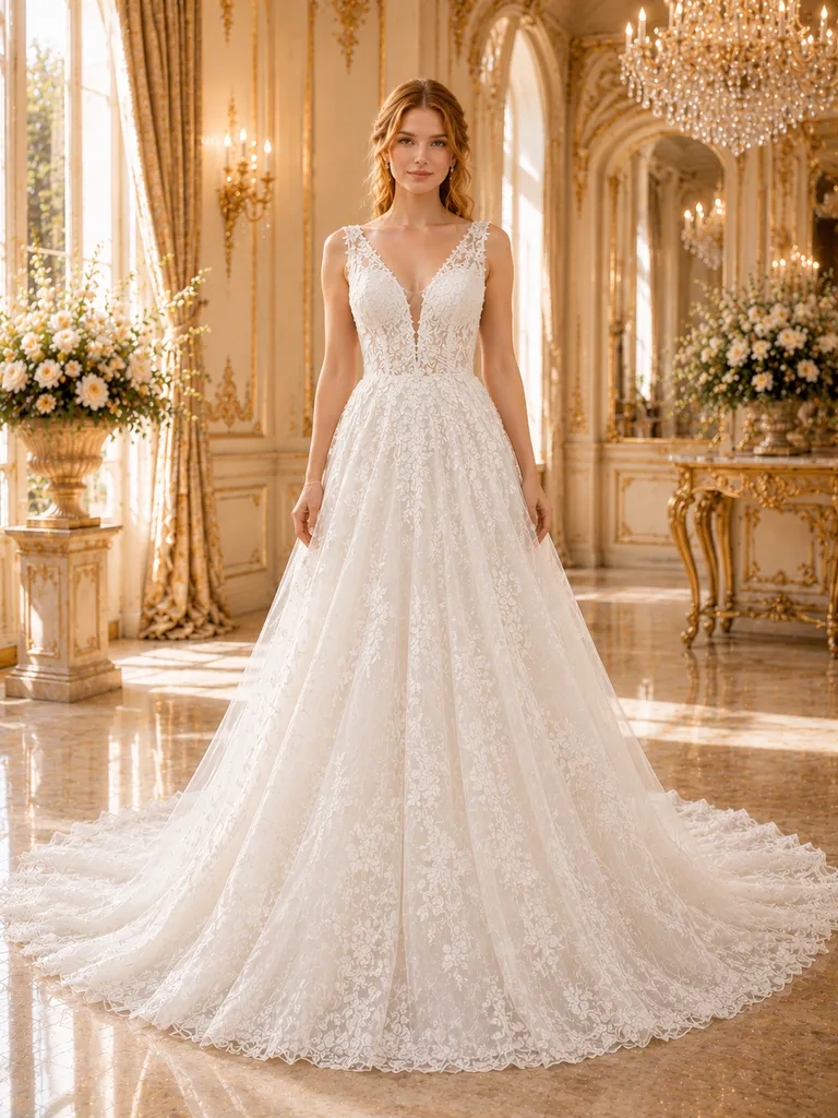 Robe de mariée princesse bohème Plan de campagne 