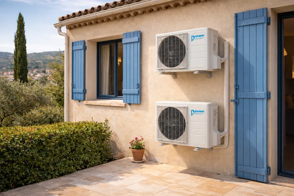 Installation d’une pompe à chaleur air/air réversible pour améliorer le confort thermique d’une maison à Draguignan dans le Var