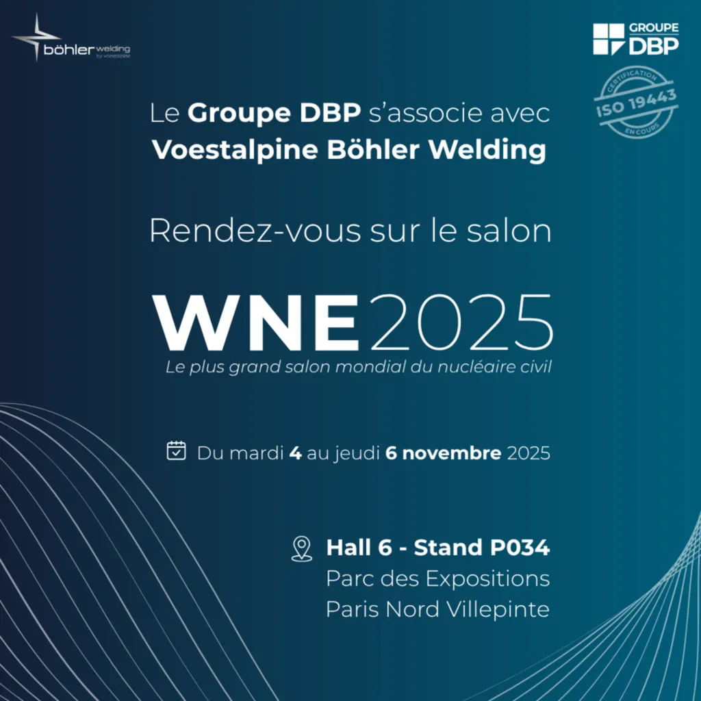 Le Groupe DBP présente son expertise en traitement de surface des aciers inoxydables pour le nucléaire au salon WNE 2025