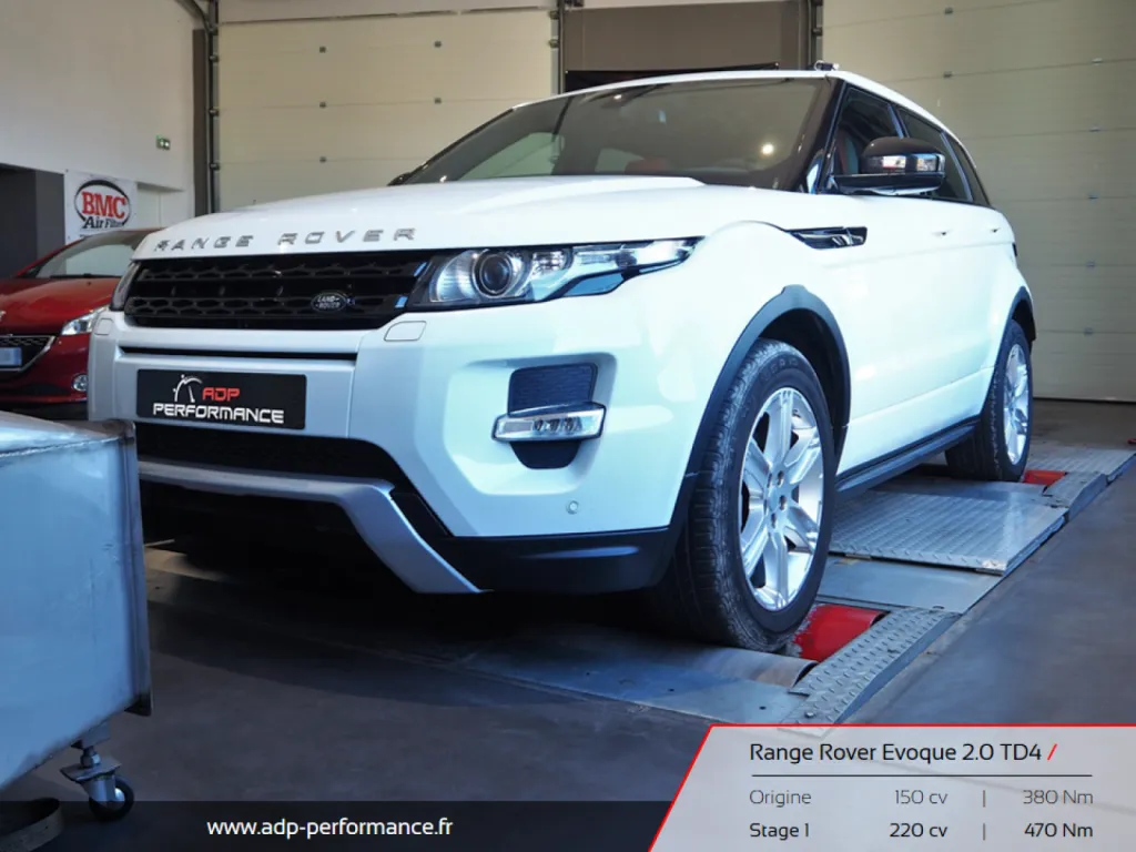 Reprogrammation moteur Les Pennes Mirabeau - Range Rover Evoque 2.0 TD4 150cv - ADP Performance