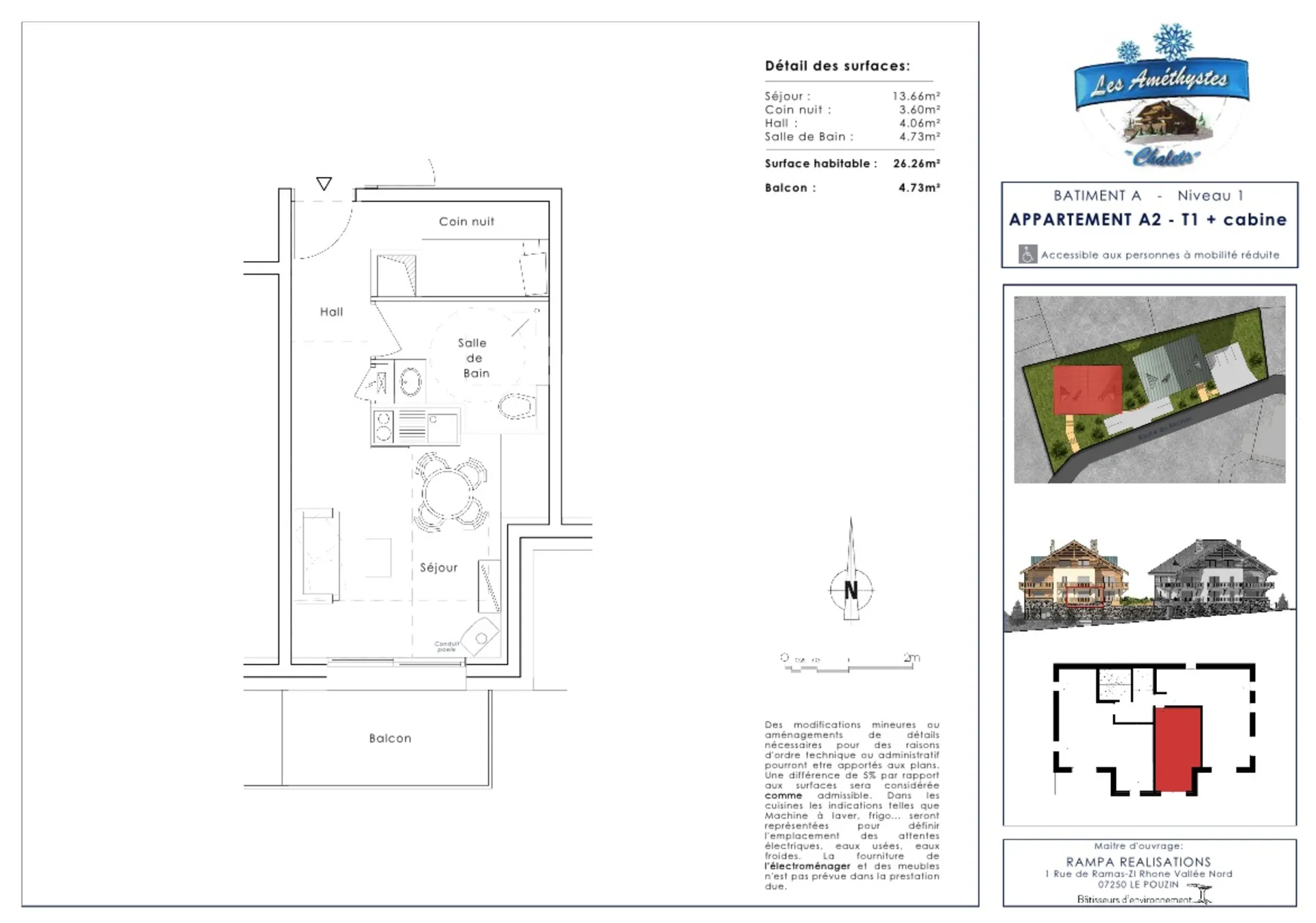 appartement T1 domaine de l'Alpe d'Huez