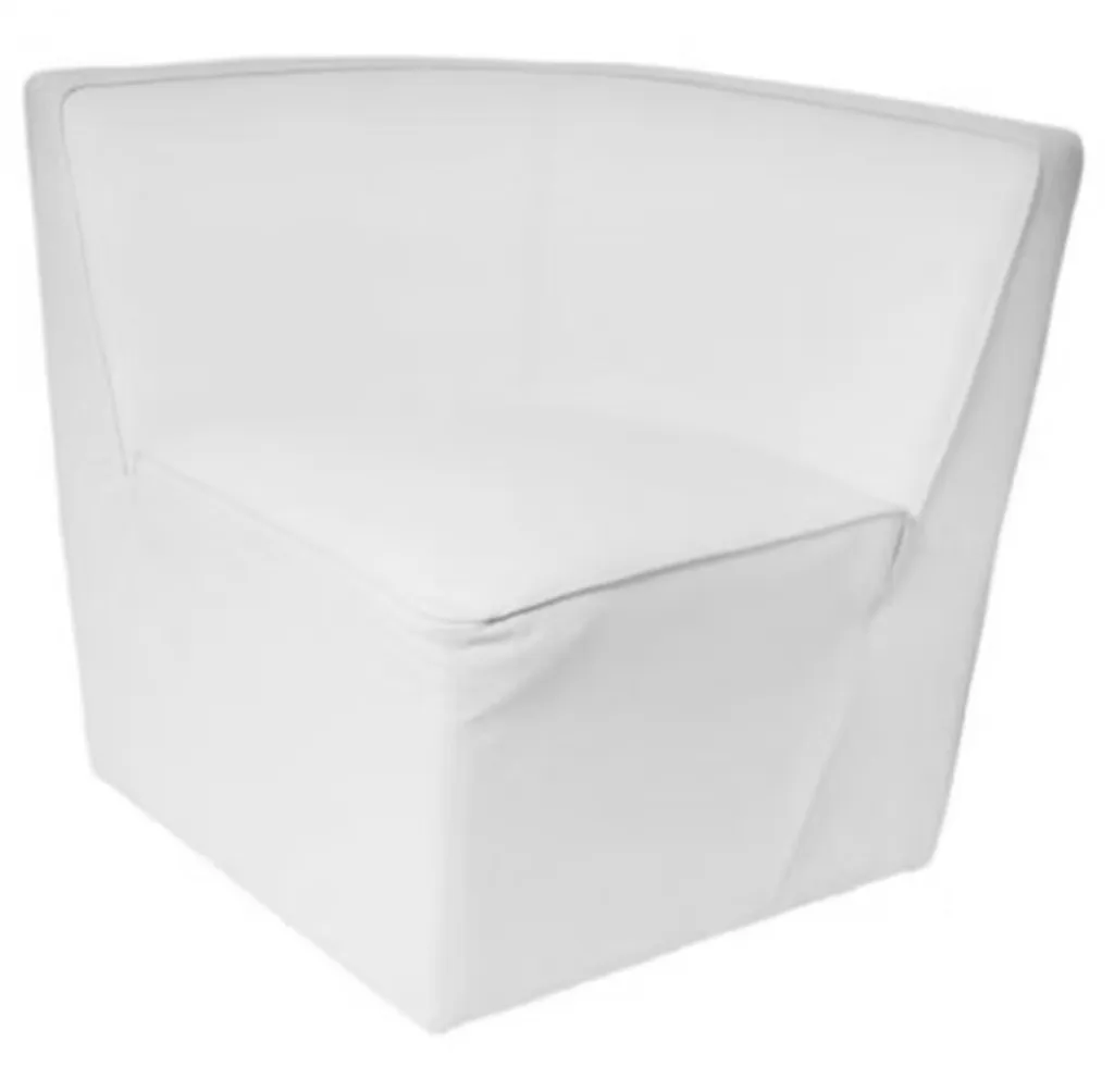 BANQUETTE LOUNGE BLANCHE ANGLE