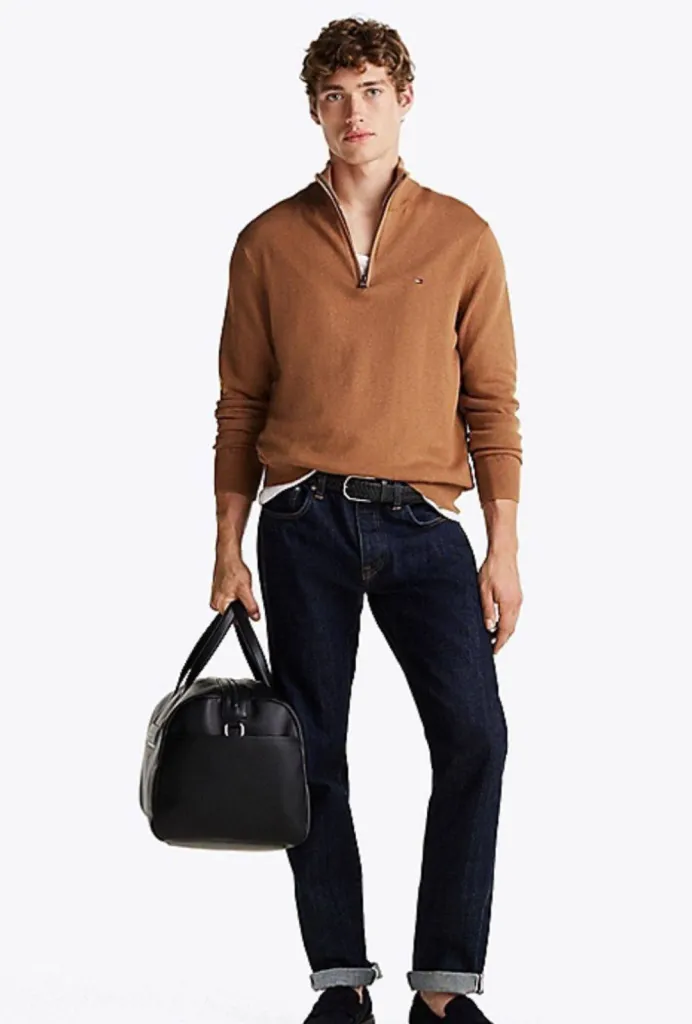 Pull Zippé avec Cachemire Tommy Hilfiger Safari Canvas chez Urban Chic à Dieppe