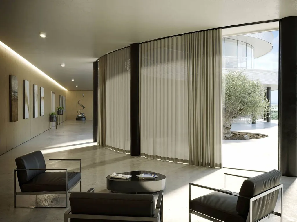 Rideaux sur mesure sur tringle motorisée