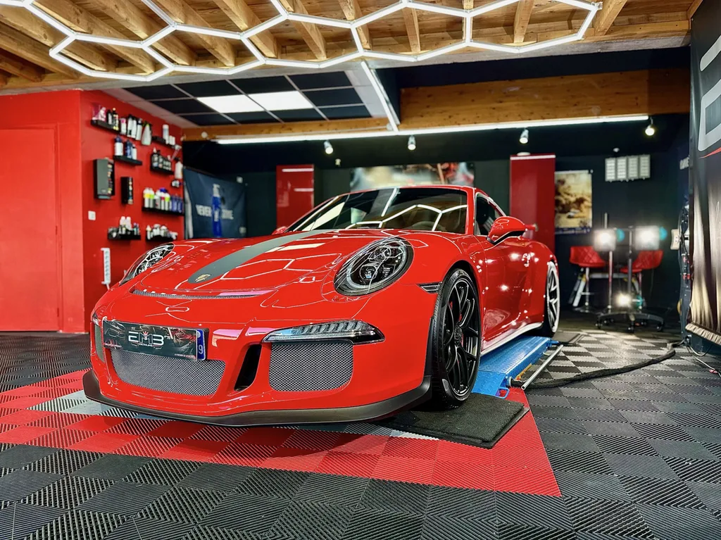 traitement céramique et protection PPF face avant porsche 991 GT3 sur lyon 