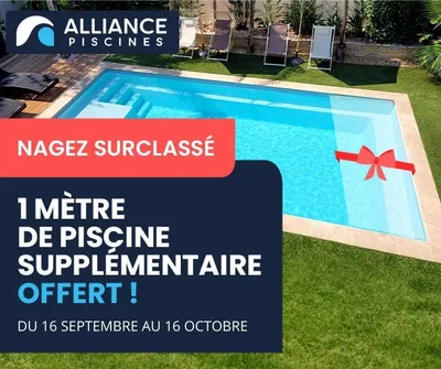 1metre de piscine en coque polyester en plus offert gratuitement