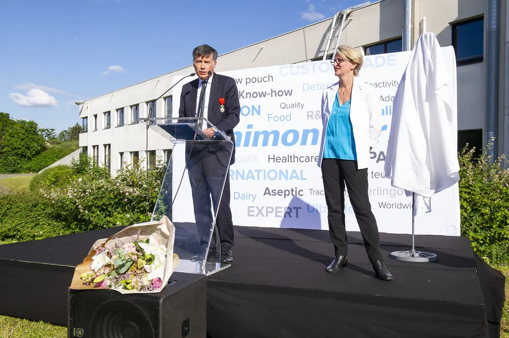 photographe événementiel Lyon Sylvie Guinard présidente de Thimonnier et Pascal Faure, directeur général de l'INPI.