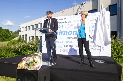 photographe événementiel Lyon Sylvie Guinard présidente de Thimonnier et Pascal Faure, directeur général de l'INPI.