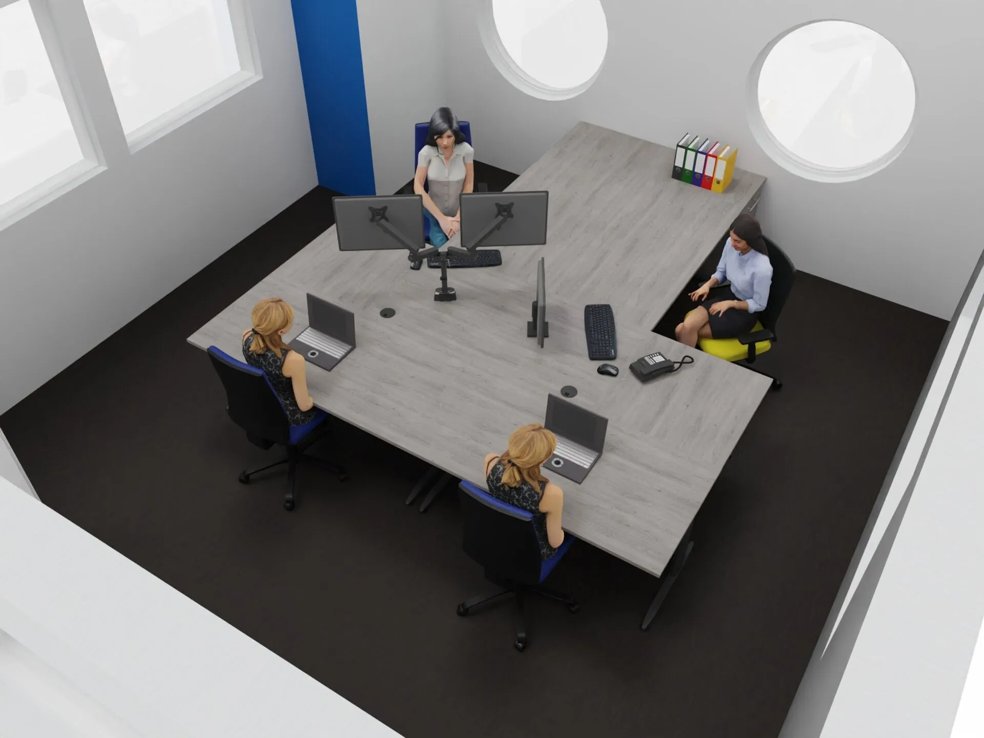 3d table de travail post multiple