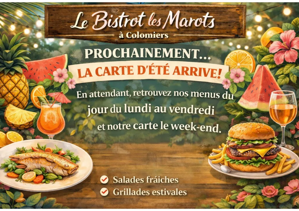 la carte d'été 
