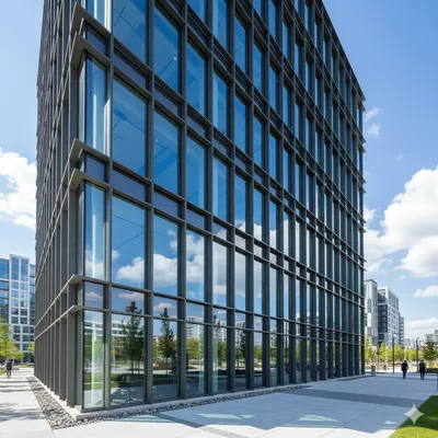 mur-rideau à montant et traverse