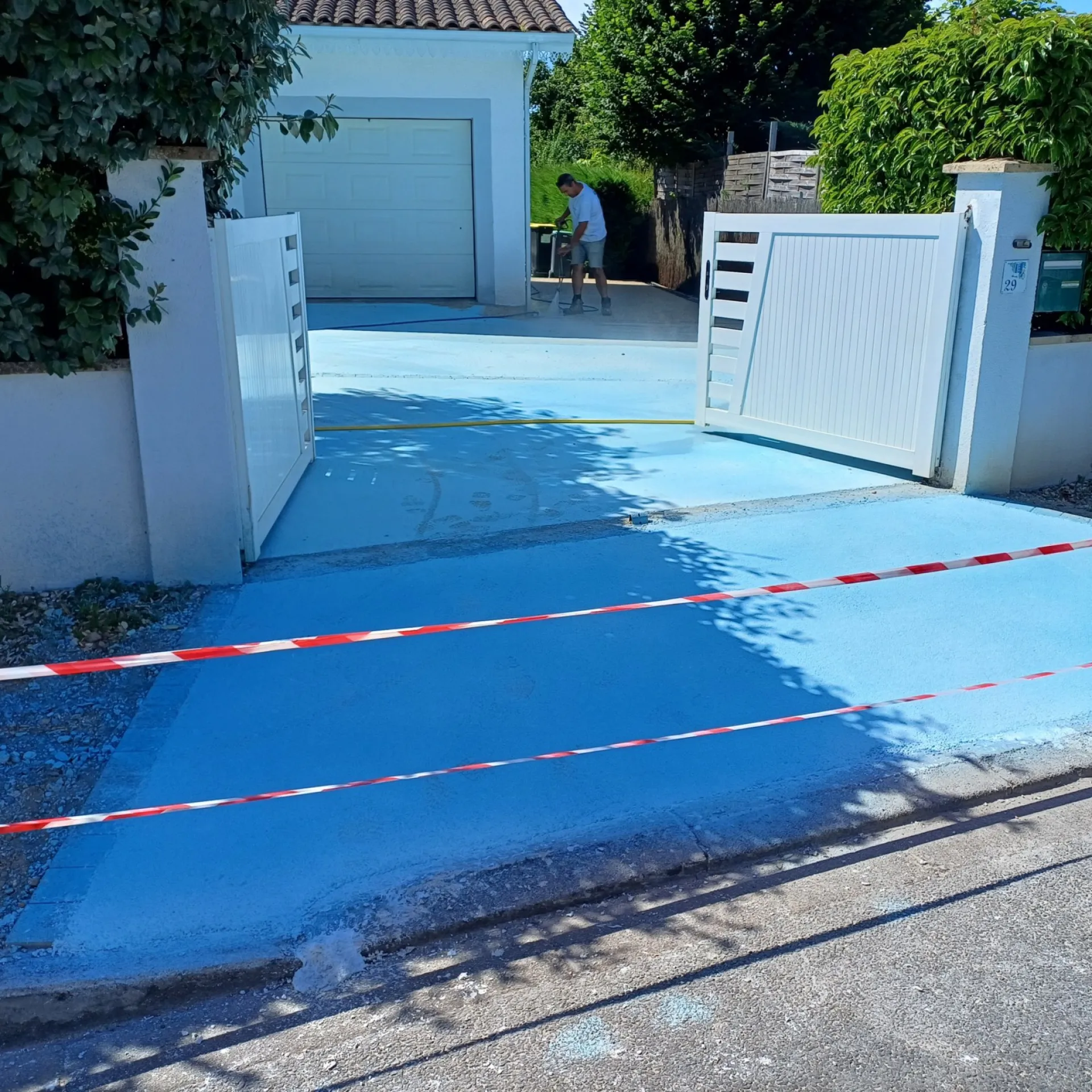 Préparation et coulage béton chez un particulier à Léognan