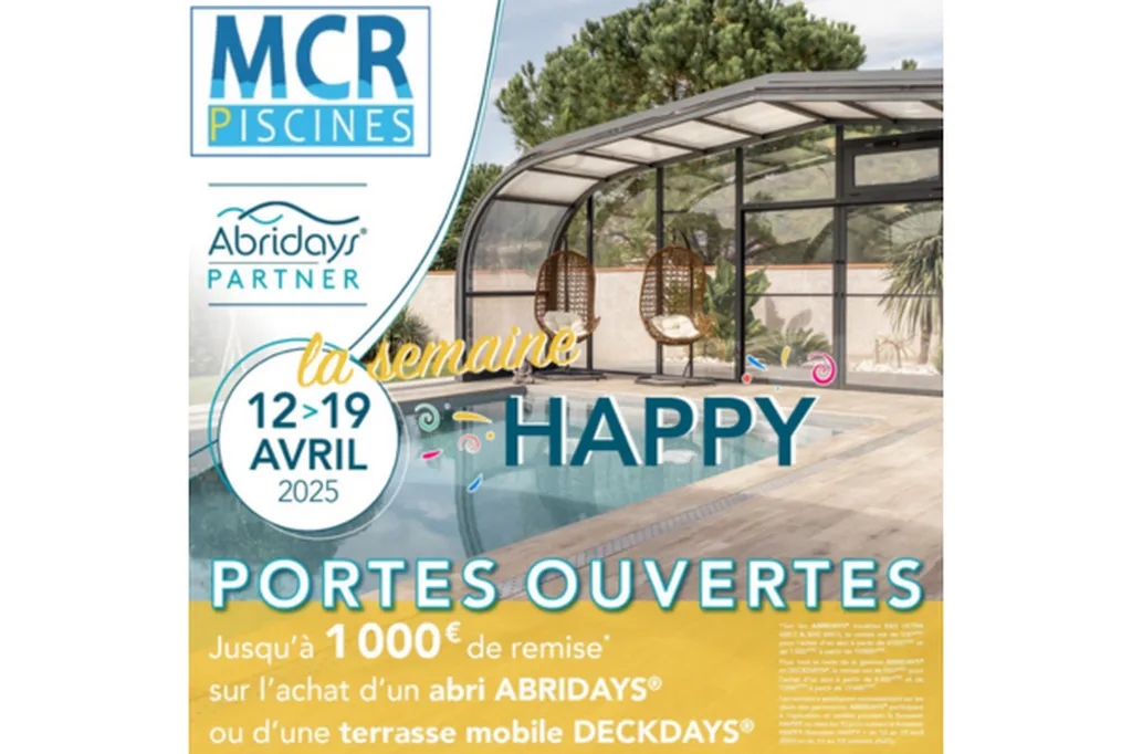 Abris Abridays piscines chez Mcr Piscines et Spas