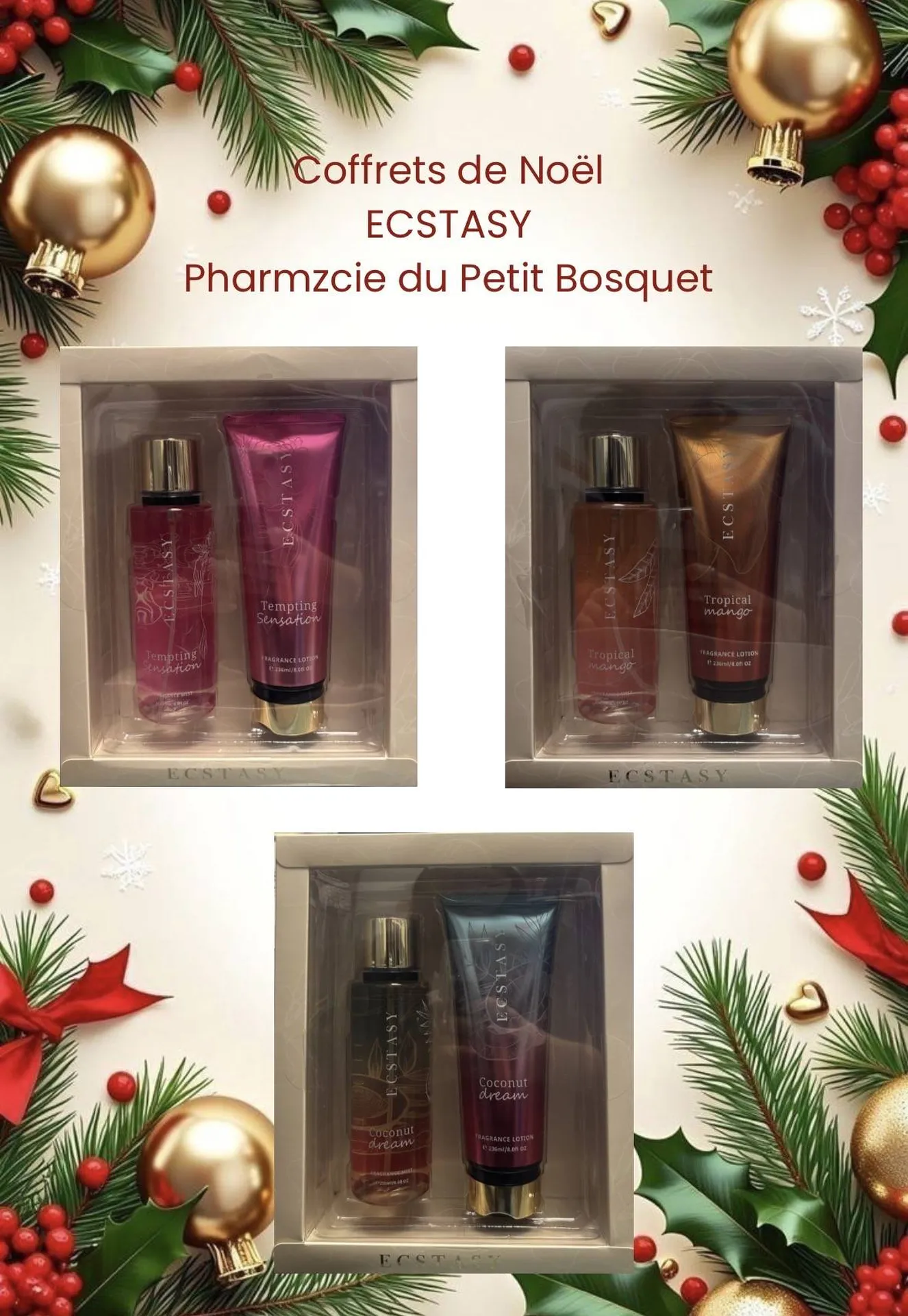 COFFRETS DE NOEL ECSTASY PHARMACIE PANETTA 13012