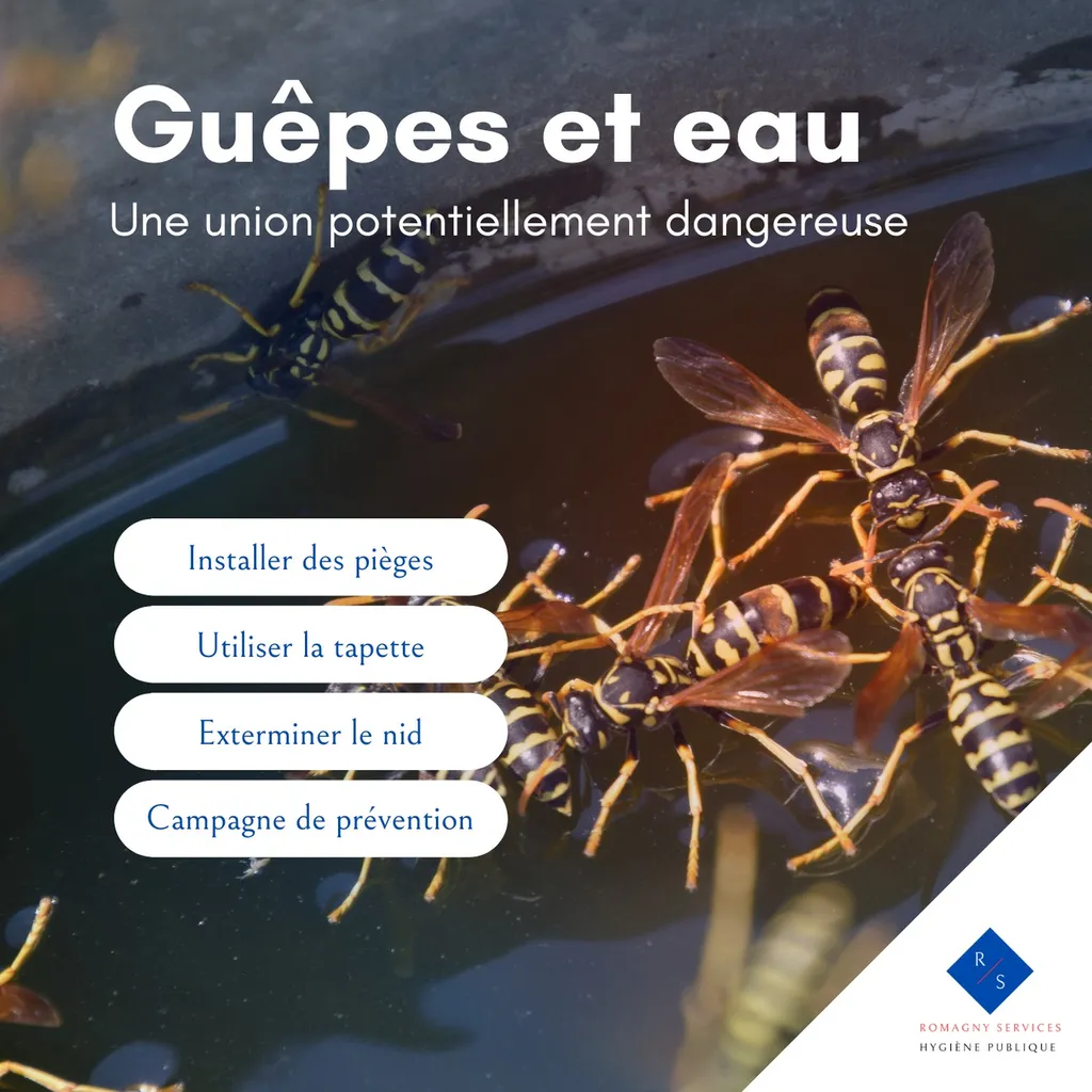 Guêpes et l'eau 