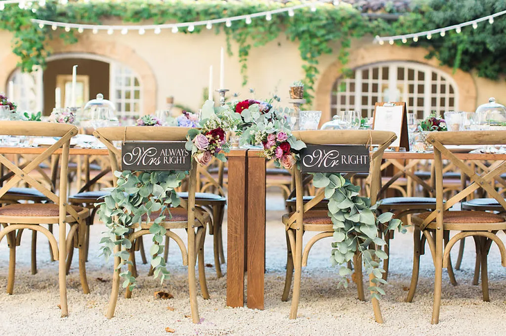 Consulter notre portfolio de décoration florale de mariage en Provence