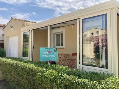 Véranda aluminium sur mesure avec puits de lumiere  Avignon proche de Cavaillon