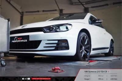 Reprogrammation moteur Salon de Provence - Volkswagen Scirocco 2.0 TDI CR 150cv - ADP Performance