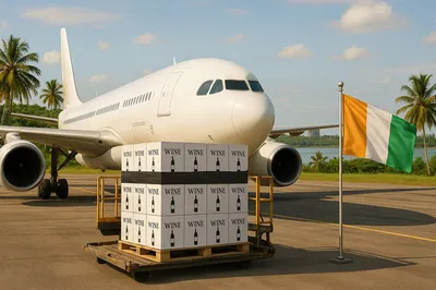 Commissionnaire de transport de vin de France vers la Côte d’Ivoire