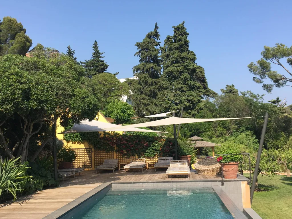 Réalisation Voile d'ombrage Shade Sails Sun Cannes France 