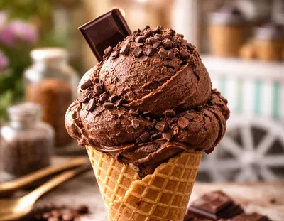 La Véritable Glace Chocolat par un artisan glacier à Saint-Germain-en-Laye