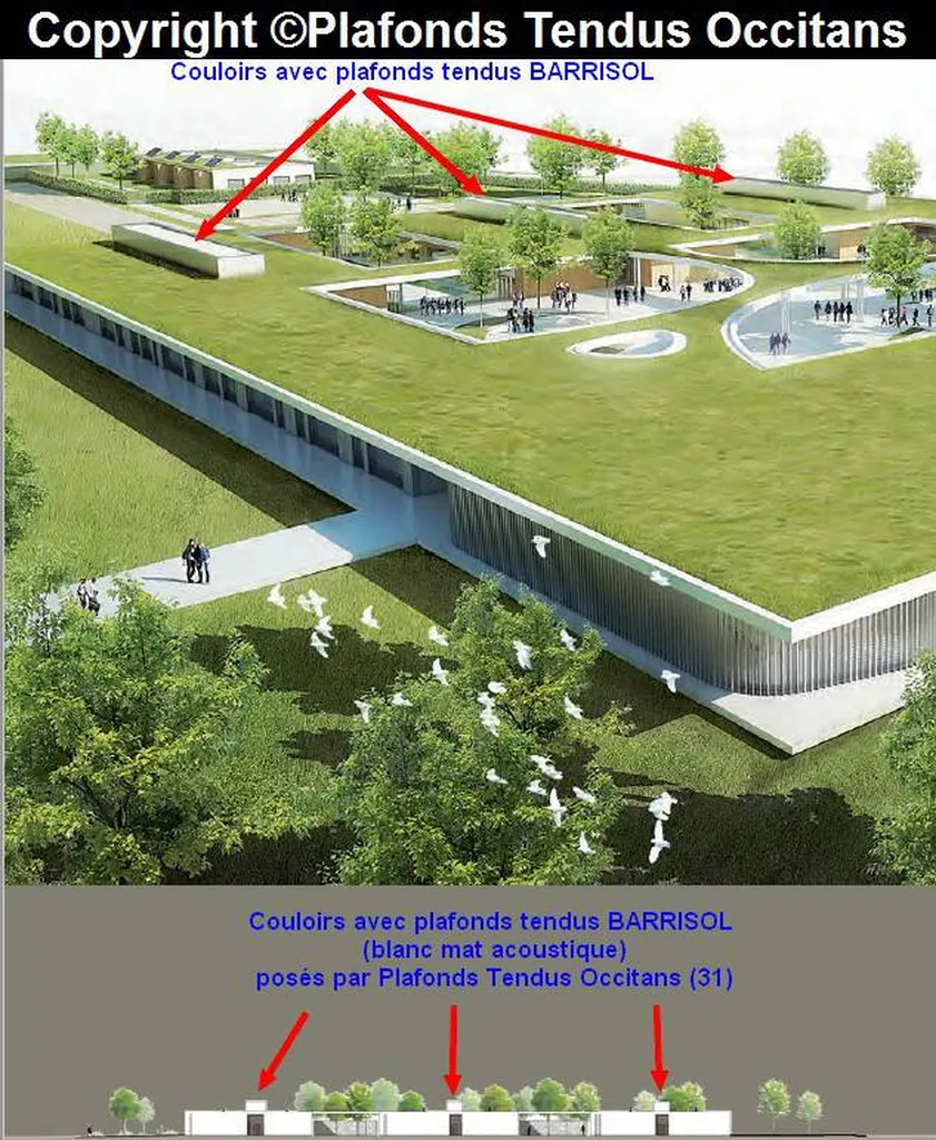 Plafonds Tendus Occitans - collège Lézignan Aude