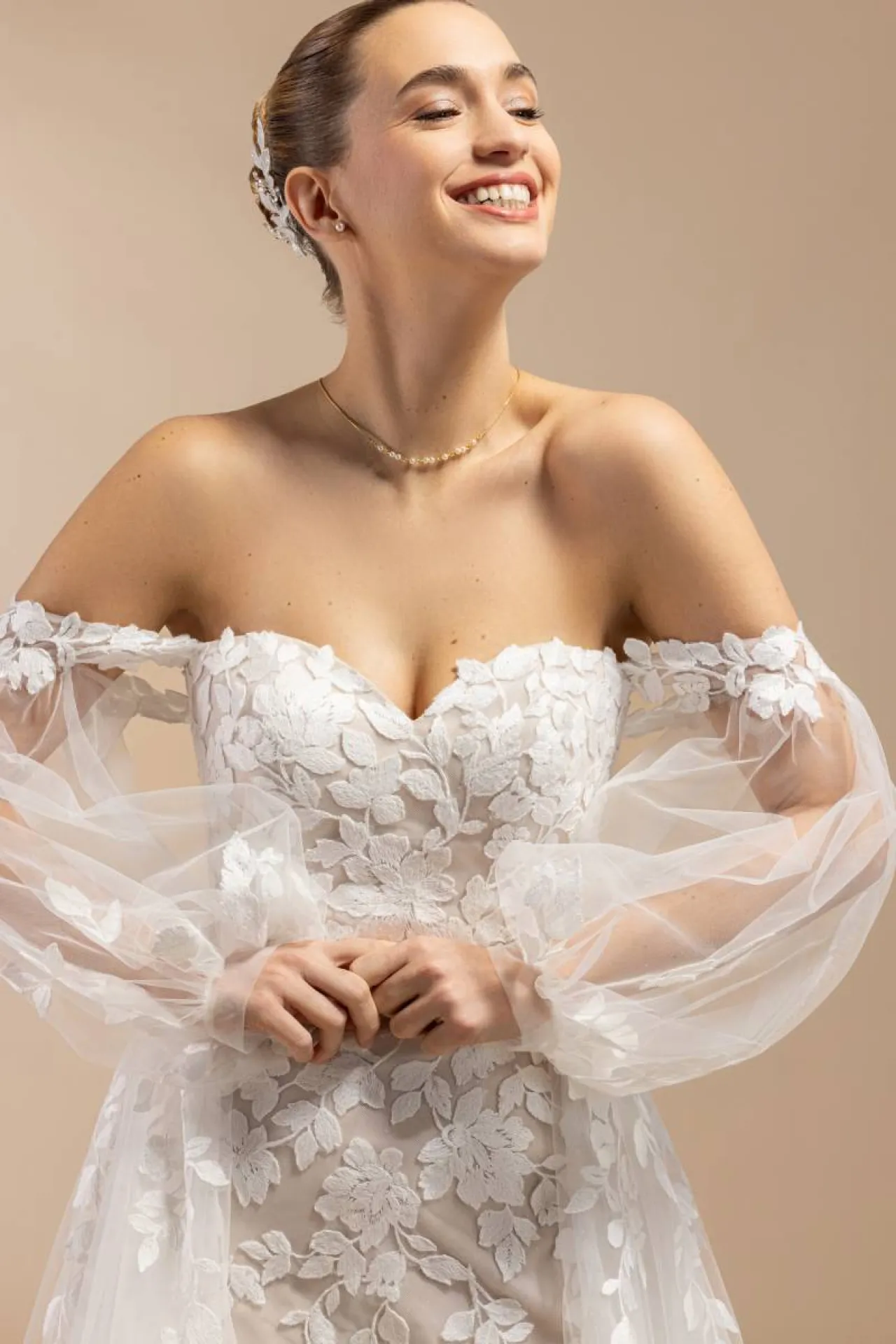 robe de mariée avec manche amovible