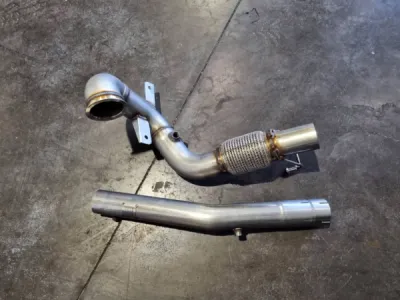 Installation downpipe deFAP Bypass/ Decata Milltek VW Polo GTI AW 2.0 TSI