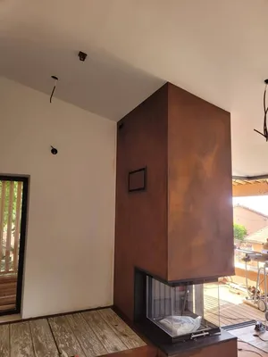 cheminée en Metaldeco Fer rouillé