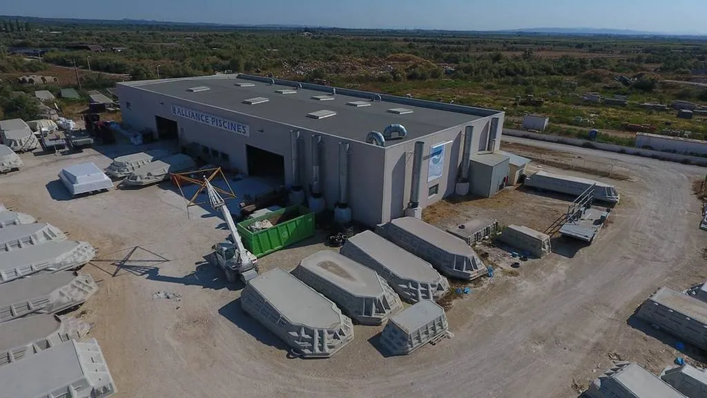 Photo aérienne du site de production