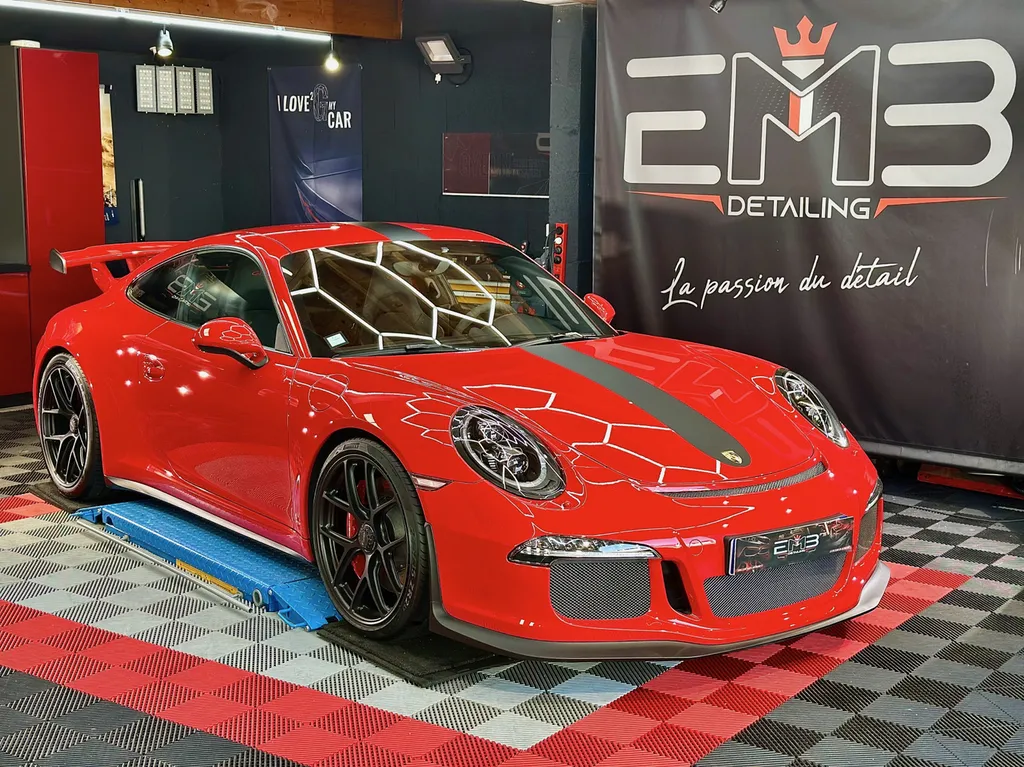 traitement céramique et protection PPF face avant porsche 991 GT3 sur lyon 