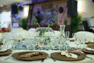 Salle de réception pour baptème dans les Bouches du Rhône sur le thème de la jungle