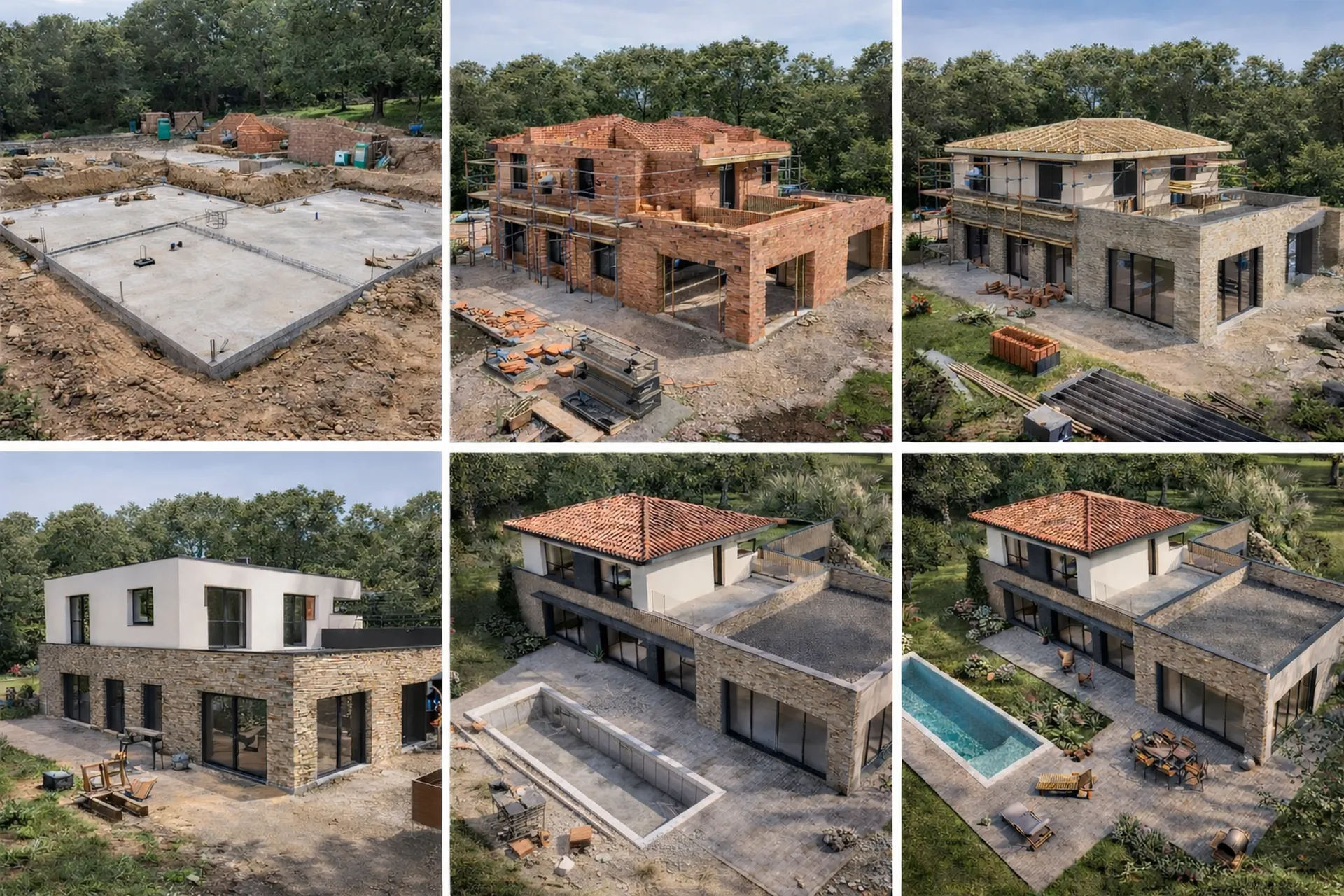 Construction d'une grande maison d'architecte élégante et contemporaine à étage sur la commune de SEMENS en Gironde
