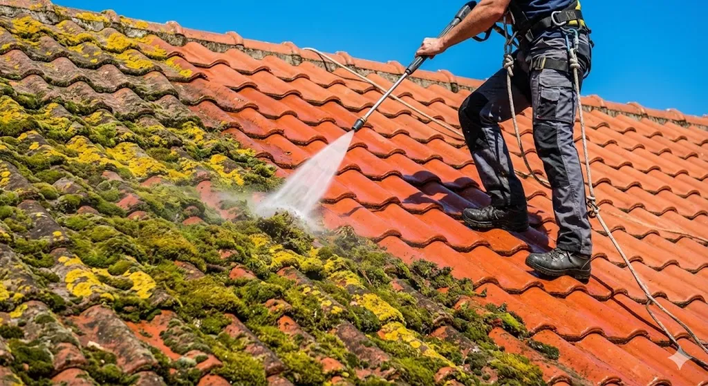 Démoussage express toiture avec traitement longue durée à Talence