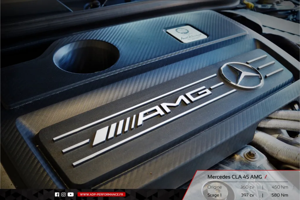 Reprogrammation moteur Plan de Campagne - Mercedes CLA 45 AMG 360cv - ADP Performance
