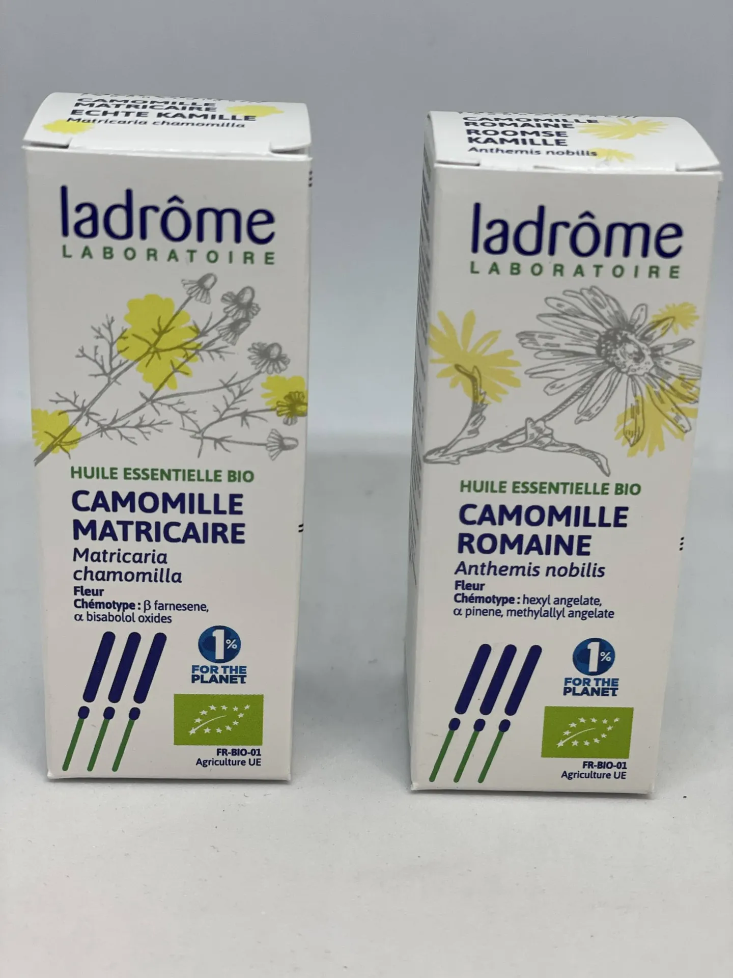 Huiles essentielles de CAMOMILLE en pharmacie
